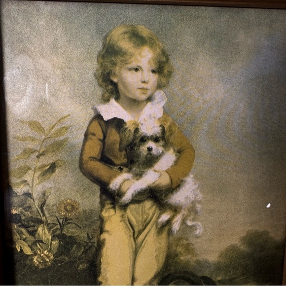 Vintage Picture Child Framed Art Deco Victorian - Picture 5 of 10